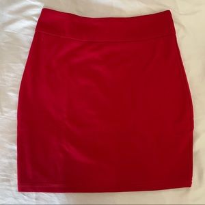 Tobi Red Bodycon Skirt